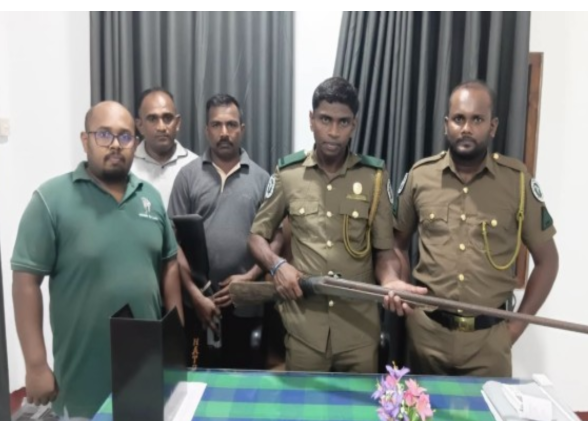 அம்பாறை புத்தங்கல சரணாலயத்தில் சட்டவிரோத துப்பாக்கியுடன் நபர் கைது வனவிலங்கு அதிகாரிகள் அதிரடி நடவடிக்கை